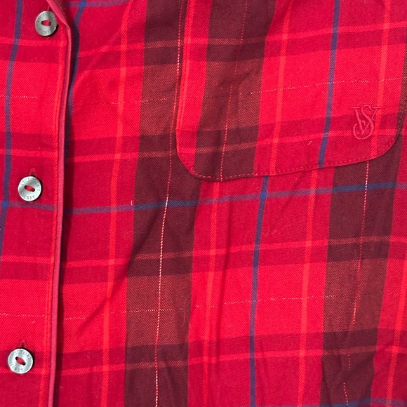 Victoria’s Secret Red Plaid Pajama Top | Size Medium | NWT Sleep Shirt New - Picture 2 of 6